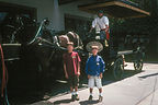 Boys with horse-drawn carriage Boys with horse-drawn carriage