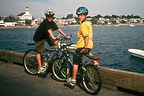 Boys biking in Provincetown Boys biking in Provincetown