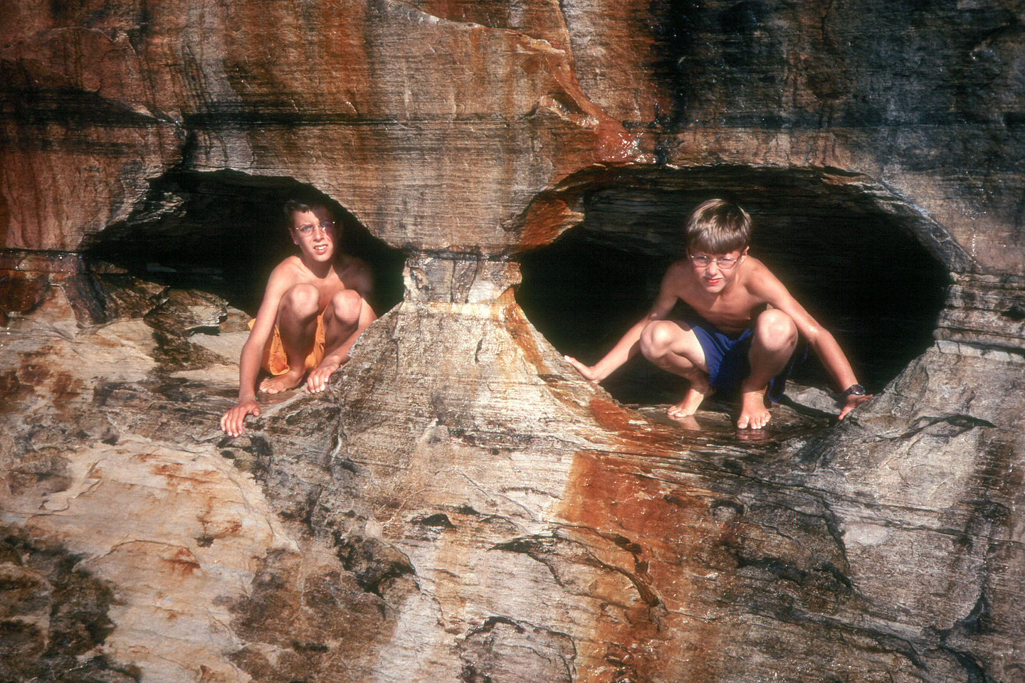 Boys in eyeglass sea caves Boys in eyeglass sea caves