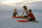 Lolo and boys on dunes