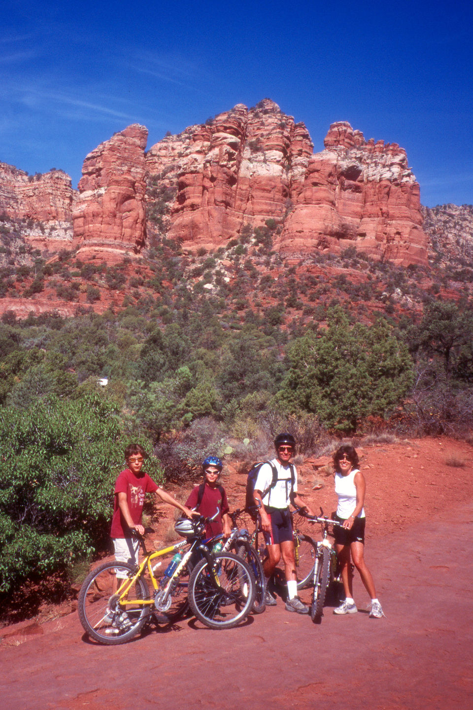 Family biking the Bell Rock Parkway Family biking the Bell Rock Parkway