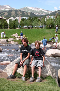 Andrew and Tommy on the Blue River