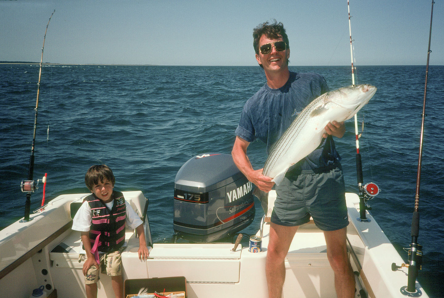 Herb with Boat Caught Striped Bass Herb with Boat Caught Striped Bass