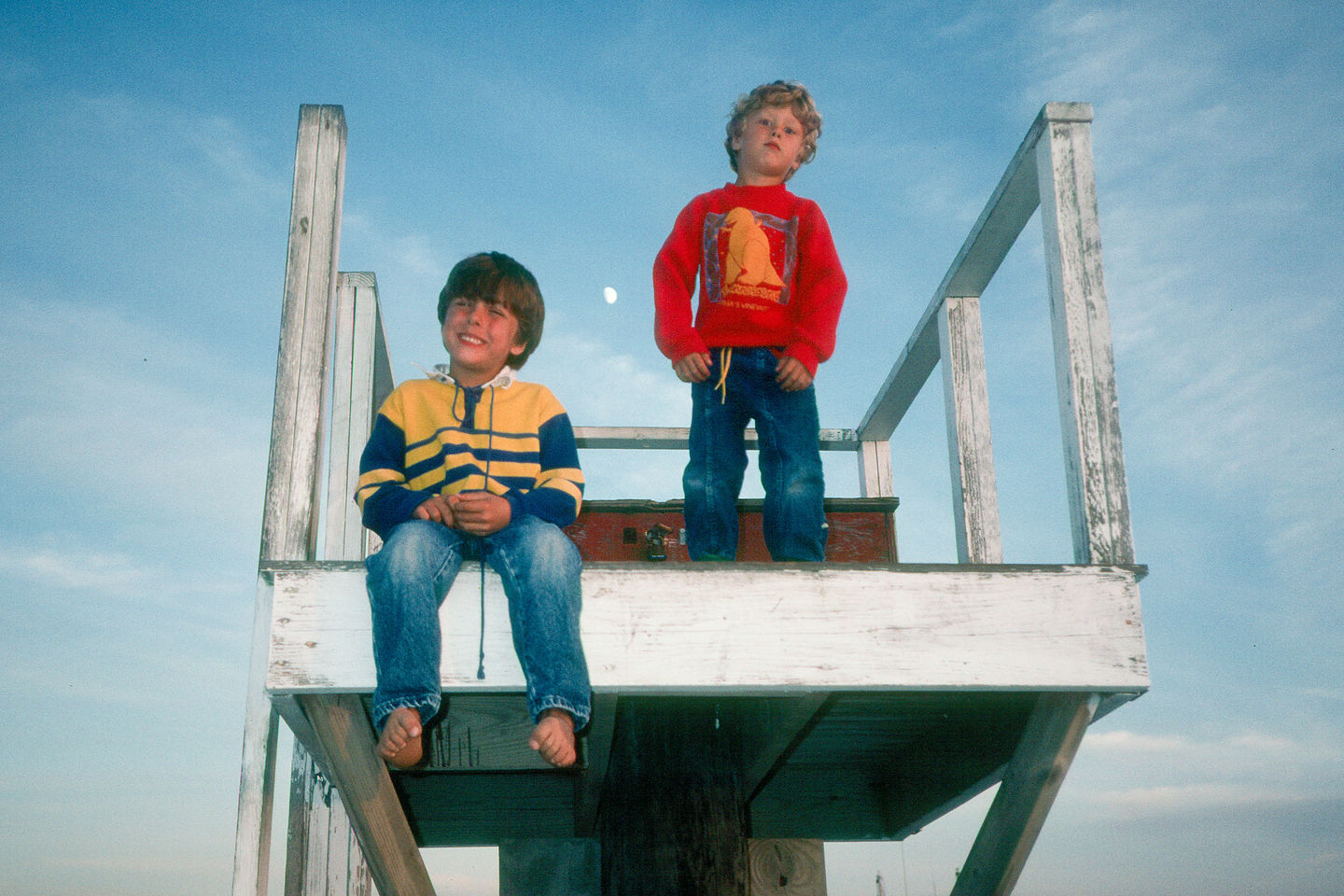 Boys on Lifeguard Tower Boys on Lifeguard Tower
