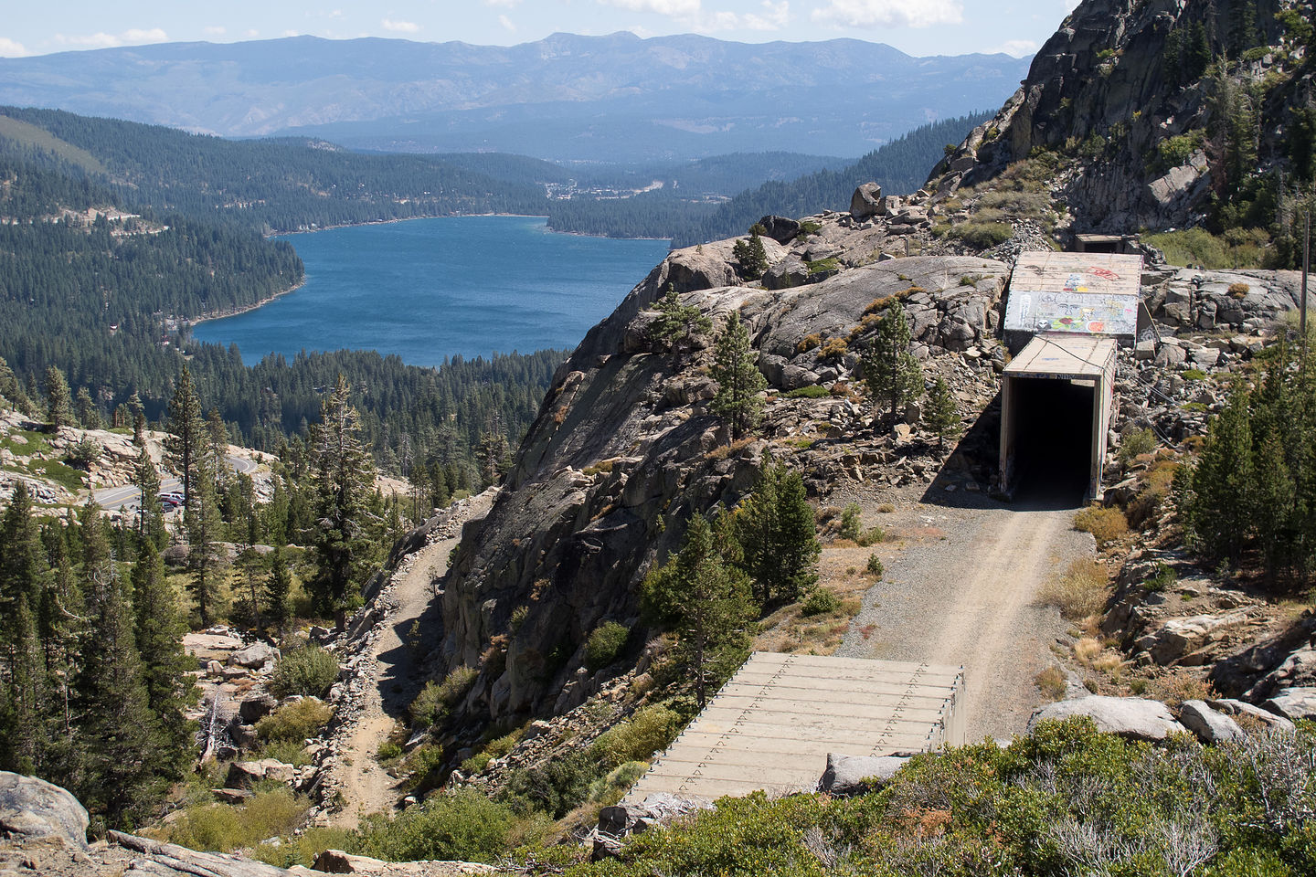 Snowshed Tunnel and Donner Lake Snowshed Tunnel and Donner Lake