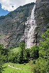 One of the 72 Lauterbrunnen Valley waterfalls One of the 72 Lauterbrunnen Valley waterfalls