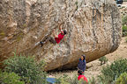Tommy bouldering in the Buttermilks Tommy bouldering in the Buttermilks