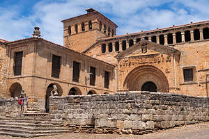 Romanesque Church in village of Santillana del Mar Romanesque Church in village of Santillana del Mar