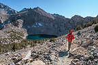 Hiking down from Kearsarge Pass Hiking down from Kearsarge Pass