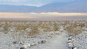The start of the trail to the distant Panamint dunes