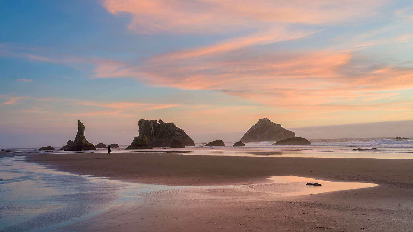 Bandon Beach during sunset Bandon Beach during sunset