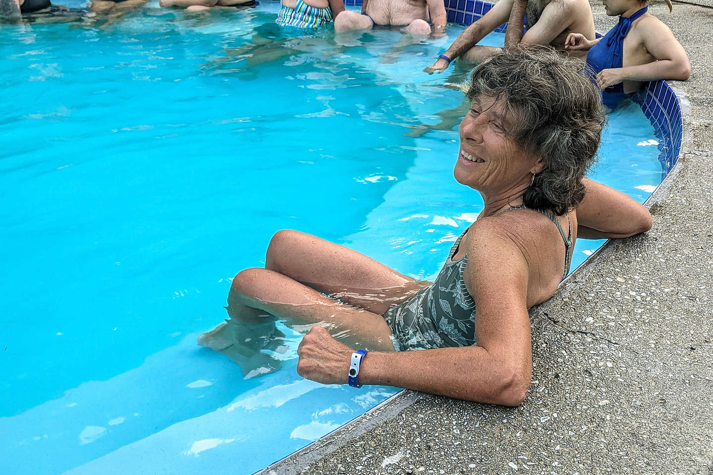 Lolo enjoying Sol Duc Hot Springs