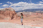 Climbing up to the Lower Cathedral Valley Overlook