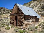 Old Miner's cabin made of railroad ties along the Wyman Creek Road Old Miner's cabin made of railroad ties along the Wyman Creek Road