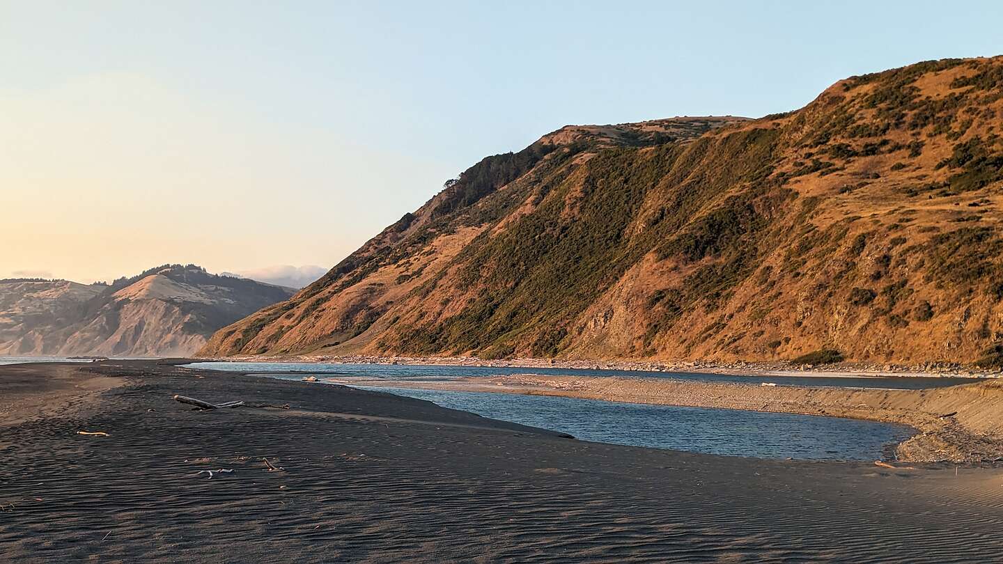 Where the Mattole River flows into the sea Where the Mattole River flows into the sea