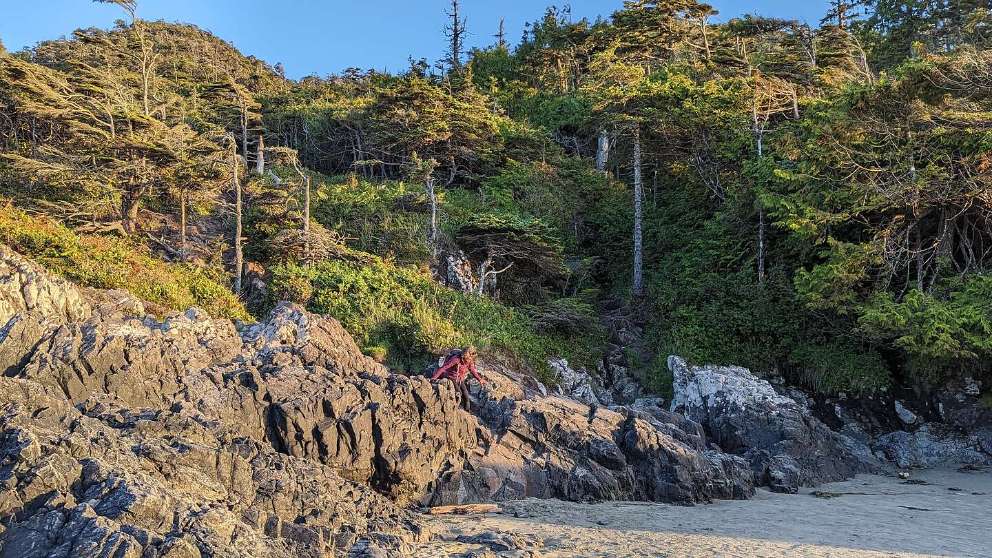 Made it down the Cox Bay trail Made it down the Cox Bay trail