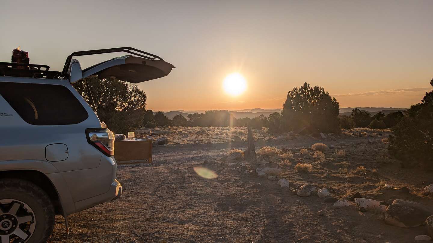 Sunset at Cathedral Valley Campground