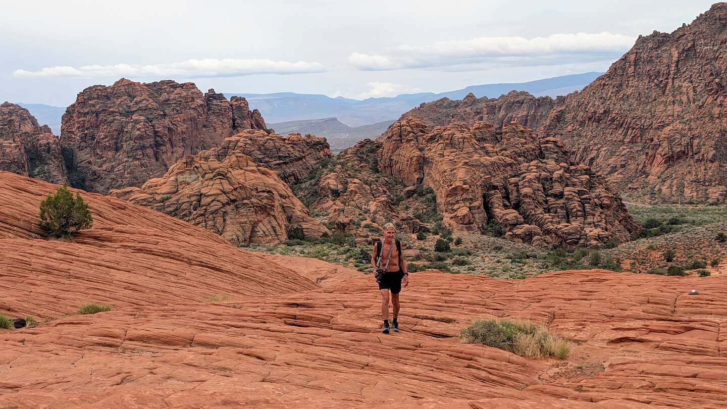 Hiking up the Petrified Dunes
