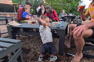 Walker boogying to music Walker boogying to music