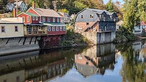 Historic district from the Bridge of Flowers Historic district from the Bridge of Flowers