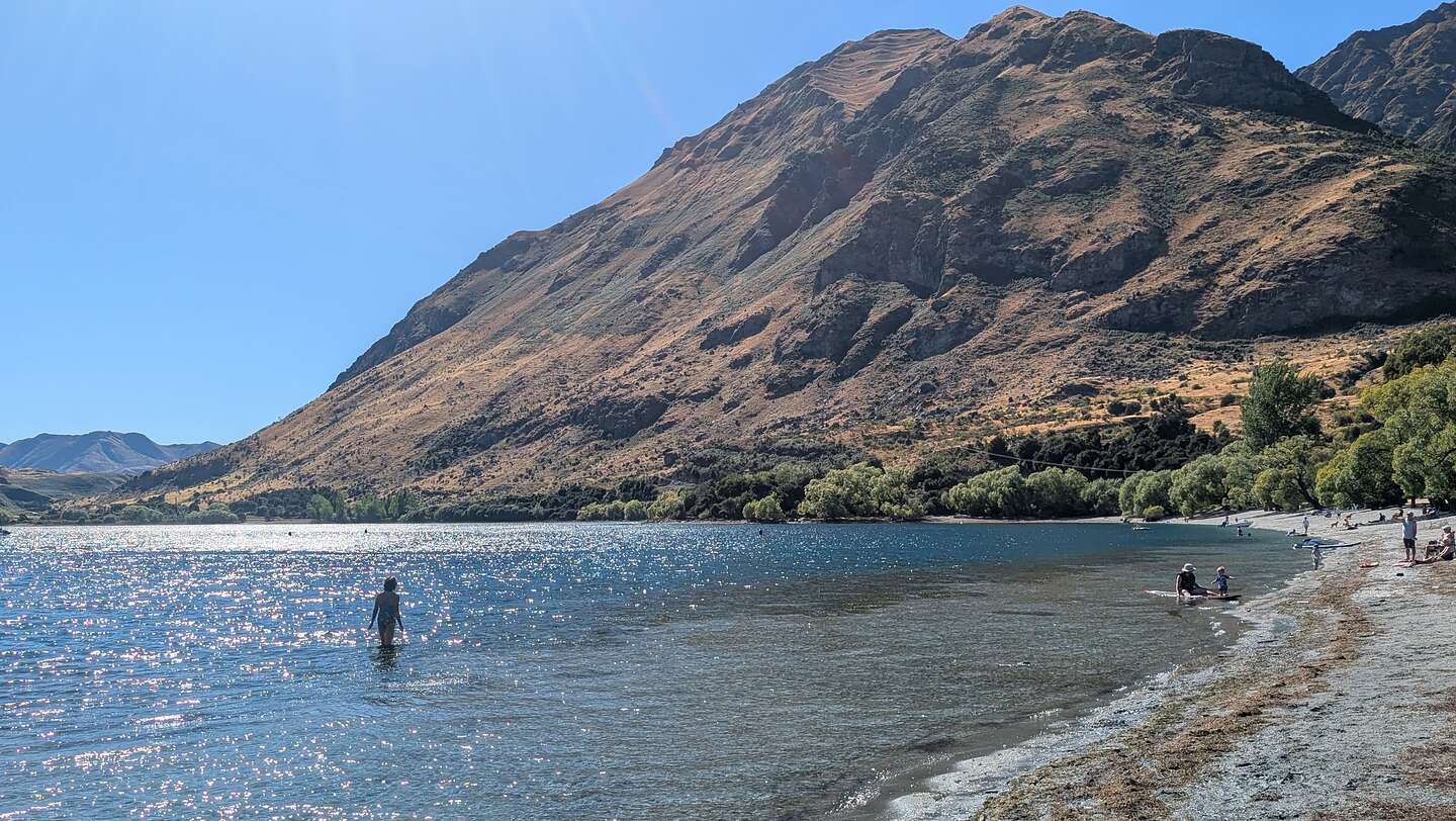 Quick swim in Glendhu Bay Quick swim in Glendhu Bay