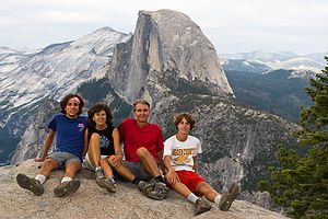 Family after hike up to Glacier Point